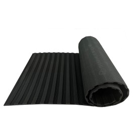 Sluice Box Rubber V Matting; Gold Sluice mat for fine Gold Recovery Set; Gold Prospecting Supplies; precut trimmable Size Selection, Black/Green Color, Mini Rib/Micro Rib Pattern Micro Black 12x48