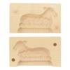 2 x Hofmeister® butter folding mould, 2-piece, lamb, 14 cm,