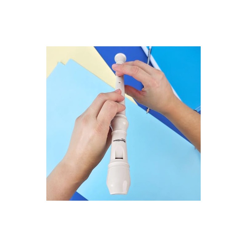 Barrilito FS4000 Flauta Dulce Soprano, color Marfil con Barilla