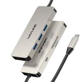 WAVLINK 7-in-1 USB C Docking Station, Multi-Port Adapter, 4K HDMI Output, 100W PD Input, 3 x 5Gbps USB3.1, SD/TF Card Reader, USB C Dongle, for Thunderbolt 3/4 Laptop
