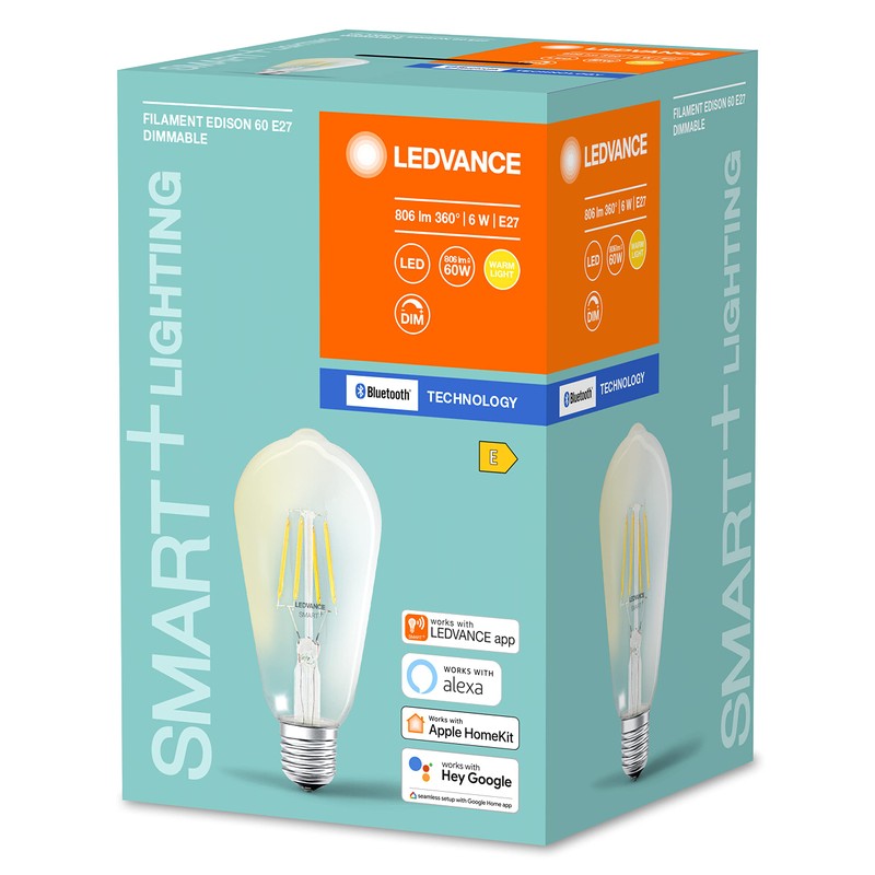 Ledvance LED Filament Smart+ ST64 Edison 6W = 60W E27