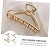 WOONEKY Alloy Hair Claw Clips Set 4 Styles Hair Clamps