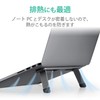 Elecom PCA-LTSFAGY Laptop Stand, Foldable, Mountable, Lightweight, Compact, Compatible with
