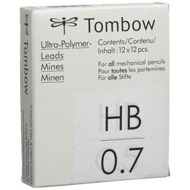 Tombow ex-07p-hb – 12 Tubes Box with 12 Leads, 0.7 mm