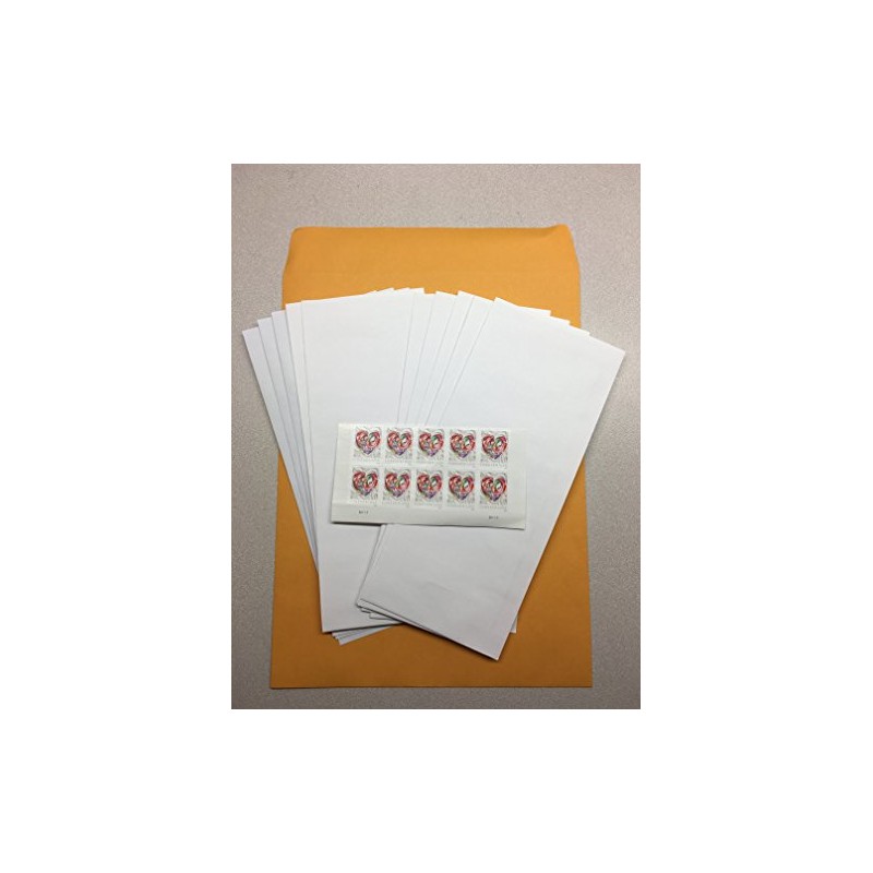 10 Forever Stamps with 10 Peel-and-Sticky Envelopes (Stamp Design May