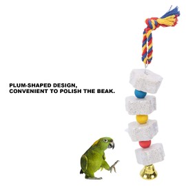 Bird Chew Toy, 2 Pieces Parrot Cage Bite Toy Birdbeak Whetstone Hanging Chew Toy for Small Parrots and Birds, #311