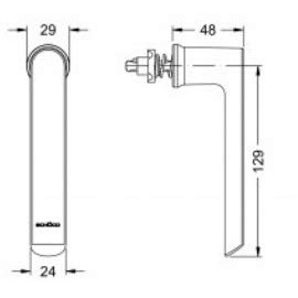 Schüco RAL 9016 White Espag Handle 247004