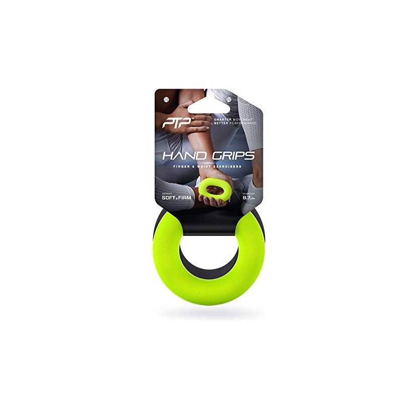 PTP Unisex - Adult Strength Grip Hand Exerciser, Black/Green, One