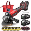 Cordless Angle Grinder 4-1/2 inch, 21V Battery Grinder with 800W
