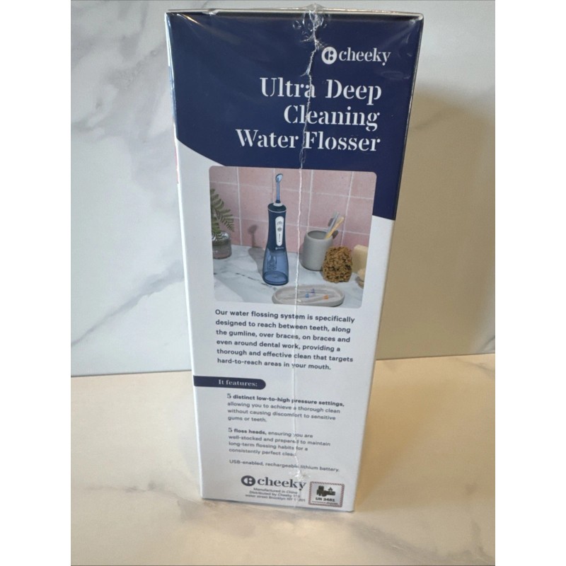 Cheeky Cordless Ultra Deep Cleaning Water Flosser 5 Floss Heads