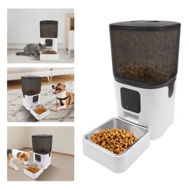 Unbranded Smart Pet Feeder: 6L Auto Feed Dispenser for Dogs/Cats, Dual Power w/App Control
