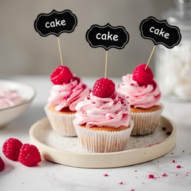 50 Pieces Cheese Markers for Charcuterie Board - Food Labels for Party Buffet - Cocktail Picks - Cupcake Toppers Picks - Decorative Food Tags - Appetizer Signs for Dinner Food, Wedding