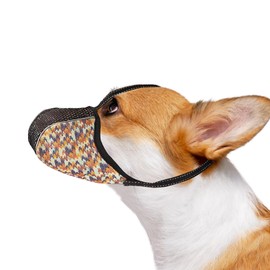 JOYPAWS Dog Muzzle for Extra Small Dogs Anti & Prevent Biting Chewing Barking Soft Air Mesh Muzzles Reflective Ajustable Full Coverage Dog Mouth Guard Cover for Grooming Scavenging Orange S