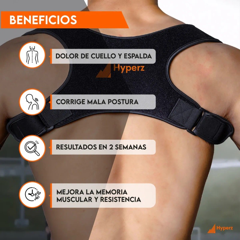 Hyperz.- Corrector de Postura Mantiene Espalda Recta y Hombros para