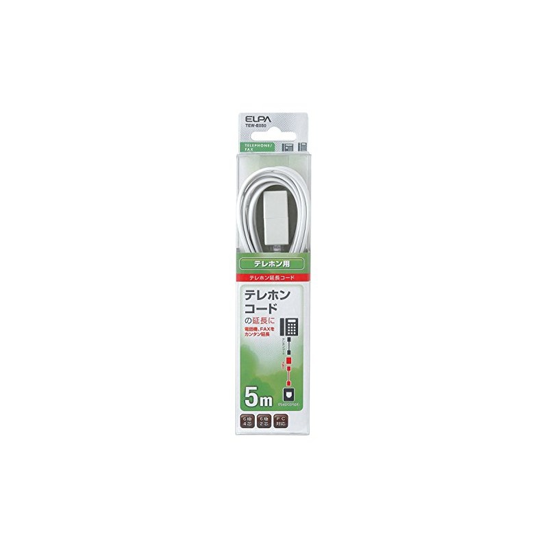 Elpa Tel For Extension Cord 6 Pole 2/4 Core 5