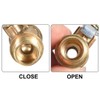 sourcing map Brass Air Ball Valve Shut-Off Switch 1/4 Inch