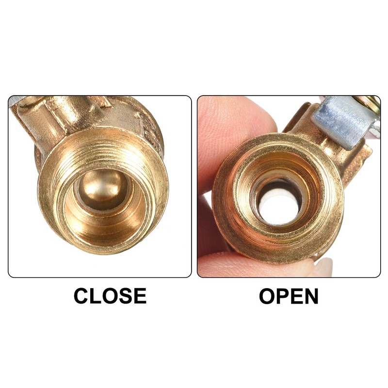 sourcing map Brass Air Ball Valve Shut-Off Switch 1/4 Inch