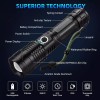BERCOL Rechargeable Flashlight 900,000 Lumens Super Bright LED,5 Modes, IPX6