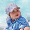 Sterntaler Baby Girls' Peaked Cap Ties, Neck Protection and Grapefruit