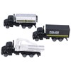 3pcs 1:50 Truck Model Toy Set Pull Back Recovery Tanker