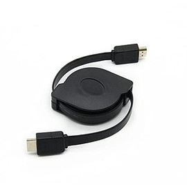 Cable retráctil HDMI 2.0 de 1.5 m de longitud, resolución 4K, color negro