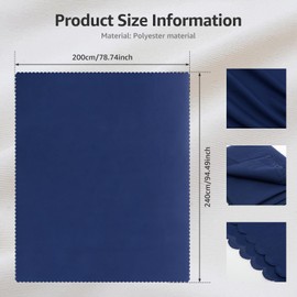 Furniture Dust Cover for Bed, 79inch Polyester Bed Sheet Mattress Protection Cover, Flat Sheets Washable Sofa Protector for Sofas Chairs 200x240cm, Breathable Furniture Protector Covers(Navy,M)