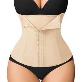 MERYOSZ Waist Trainer for Women Tummy Control Shapewear Mesh Body Shaper Waist Cincher Corset Sport Girdle (Beige,S)