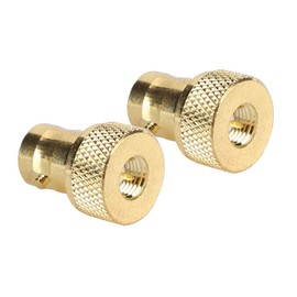 Denash BNC Male Gold 2 Pieces to SMA Female Convert the Connection of Adapter for Antenna Coaxial Cable