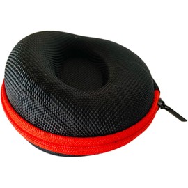 Portable Watch Box/Watch Travel Case with Zipper Cushioned Round Portable Case for Travel Holding Wristwatches Smart Watches and Small Objects (Red)