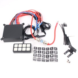 HENGTUAOTO 8 Gang Switch Panel ON-Off Switch Pod Circuit Control Relay System with Fuse Wiring Harness Universal Boats Switch Panel Waterproof Nilight Switch Panel fit for Cars Trucks ATV UTV SUV
