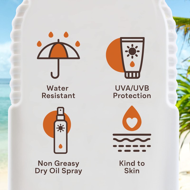 Malibu Hoher Schutz, wasserbeständig, nicht fettend, Sonnenspray, LSF 50, 200