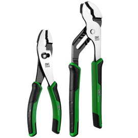 SK 2-Piece Pliers Set, 8-Inch Slip Joint Pliers & 10-Inch Groove Joint Pliers, Premium CR-V Construction, Ergonomic Anti-slip Handle for Comfortable Grip