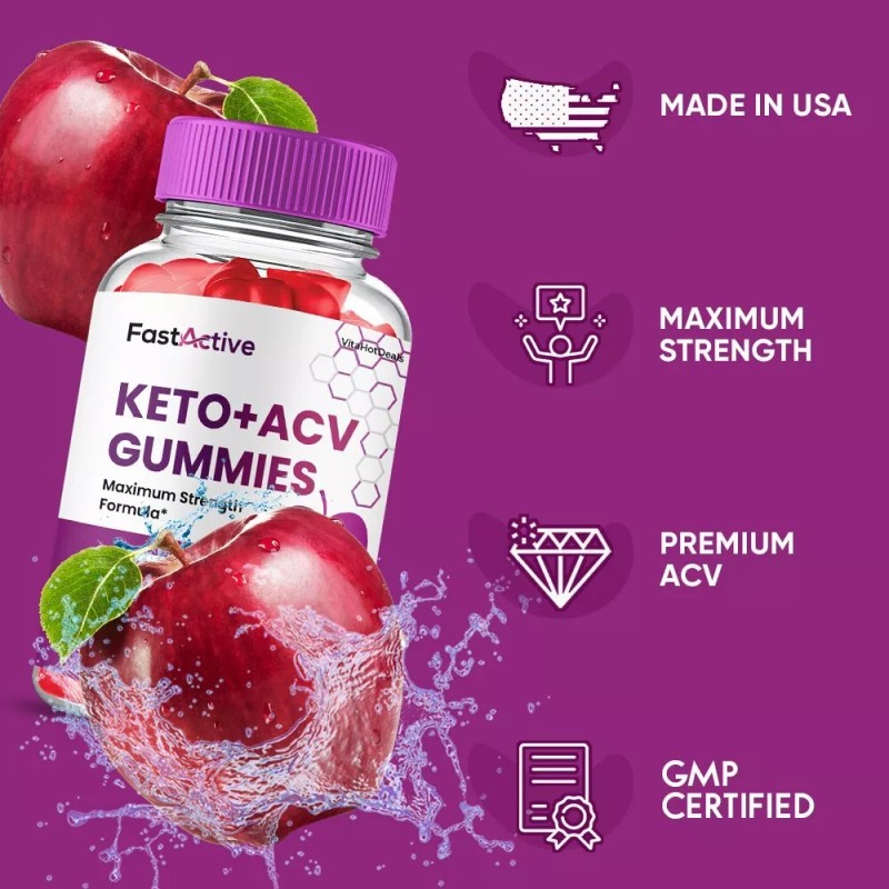 Fast Active Keto ACV Gummies, Max Strength Supplement, FastActive ACV