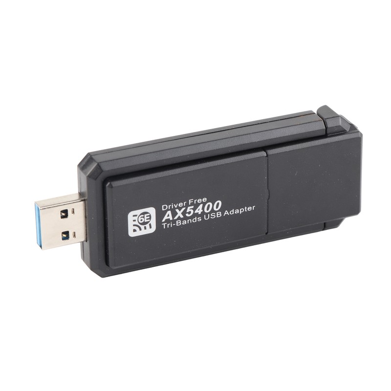 WiFi 6E Network Adapter 5400Mbps USB Network Card with Triple