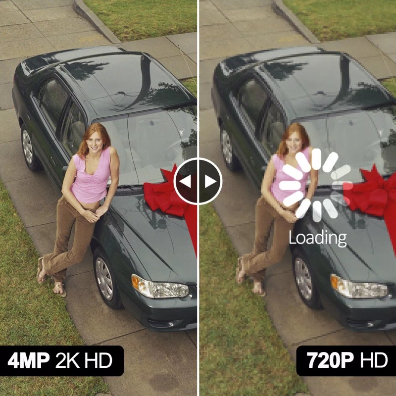 Sansco 3pcs HD 4MP Wireless Solar Power WiFi Outdoor Security