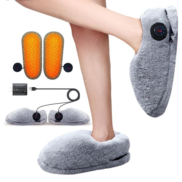 Ewarmer Rechargeable Heated Slippers for Cold Feet, Cordless Walking Foot