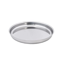 Fackelmann 29589 Seafood Plate, Stainless Steel, Large Oyster Bowl, Stainless Steel, 34.7 cm, Grey