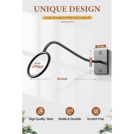 Cinati Cowboy Hat Rack for Wall, 4 Pack Cowboy Hat Holder Wall Mount, Western Rustic Metal Cowboy Hat Hanger, Hat Hooks for Cowboy Hat, Fedora, Sun Hats,Wide Brim Hat Organizer