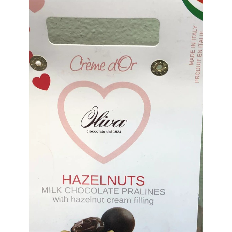 Oliva Valentine’s Day Cream D’Or Hazelnuts Milk Chocolate Pralines 8.8