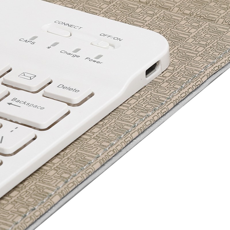 Tablet Cover Set with White Bluetooth Keyboard Protective Case Holder
