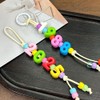 Colourful Large Hole Acrylic Numbers Letter Beads for Key Chains