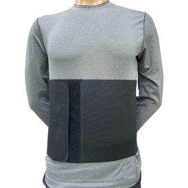 FlexaMed Umbilical Navel Hernia Belt with Compression Pad Black (10 inch, XX-Large)