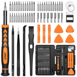 JOREST 59 Pcs Precision Screwdriver Set, Portable DIY Tool, Torx T5, T6, T7, T8, T9, T10, T15, Star, Triangle, Y Type, Phillips Screwdriver, Y000/Y00/Y0, P2/P5, etc. This set of screwdriver is