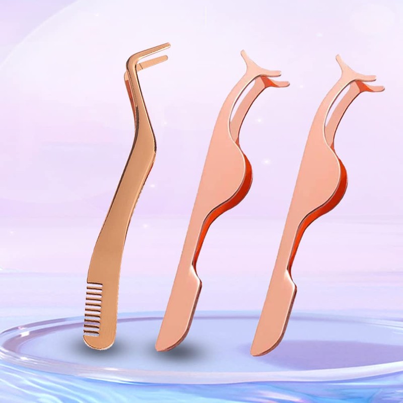 2-Piece Set 2 In 1 Lash Tweezers Strip Lashes Eyelash