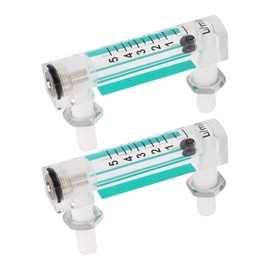 BQLZR Gas Flowmeter LZQ-1 Flow Meter Tools 0-5LPM 0.6Mpa with Control Valve Pack of 2