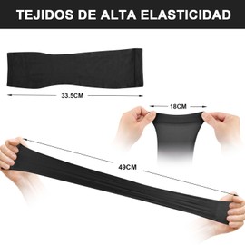 Conjunto de 4 Pares de Mangas para Brazos y Bandanas Deportivas para Hombre y Mujer - Protección UV, Ideal para Actividades al Aire Libre como Ciclismo, Senderismo y Escalada (black)