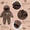 Unisex Infant Baby Snowsuit Cute Cartoon Bear Jumpsuit Fleece Romper