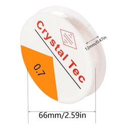 2 Pieces Clear Nylon Thread Invisible String, 0.7 mm Tarnish Resistant Jewelry Beading Wire, Invisible Bracelet String, for Hanging Decorations, Crafts and Jewelry Making