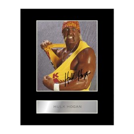 Hulk Hogan Signed Mounted Photo Display WWE