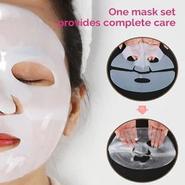 Mascarilla Facial De Colágeno(Paquete De 4) Mascarilla De Hidrogel Con Ácido Hialurónico Y Péptidos Para Una Luminosidad Instantánea. Mascarilla